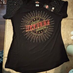 Harley-Davidson Black Graphic Polo Tee